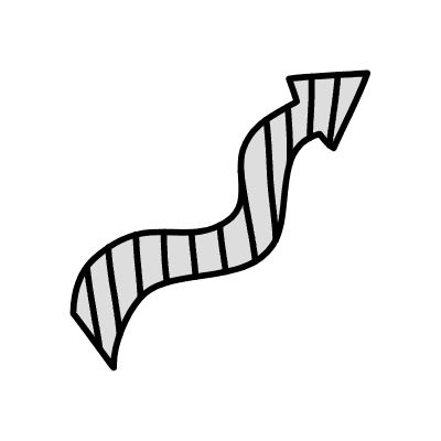 Filled Arrow Thick Wiggle 3 Element from Variable Scribbles Set