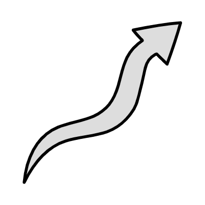 Filled Arrow Thick Wiggle 4 Element from Variable Scribbles Set