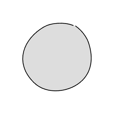 Chat Bubble Circle Plain Filled Element from Variable Scribbles Set