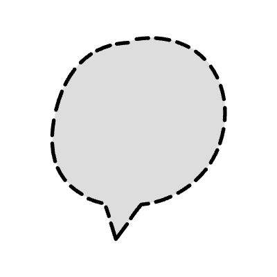 Chat Bubble Circle Small Point Dash Filled Element from Variable Scribbles Set