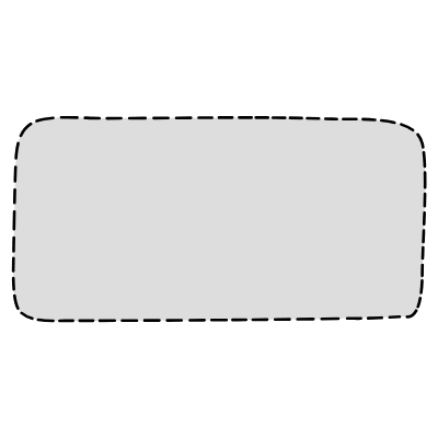Chat Bubble Horizontal Plain Dash Filled Element from Variable Scribbles Set