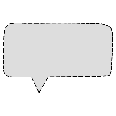 Chat Bubble Horizontal Point Dash Filled Element from Variable Scribbles Set
