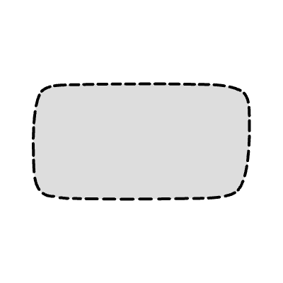 Chat Bubble Horizontal Small Plain Dash Filled Element from Variable Scribbles Set