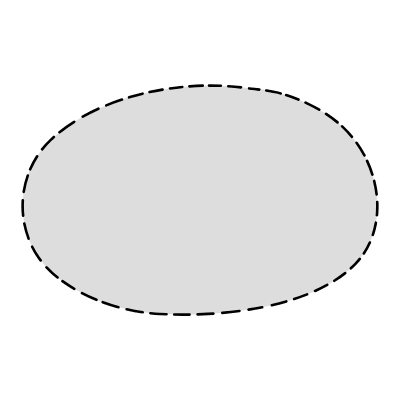 Chat Bubble Oval Plain Dash Filled Element from Variable Scribbles Set