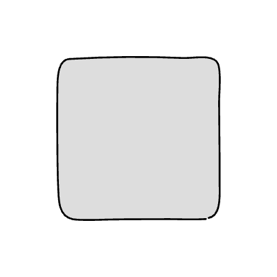 Chat Bubble Square Plain Filled Element from Variable Scribbles Set