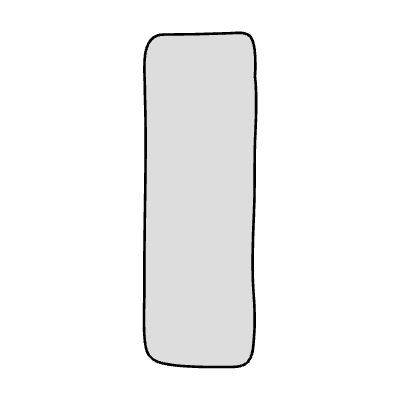 Chat Bubble Vertical Plain Filled Element from Variable Scribbles Set