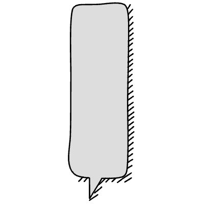Chat Bubble Vertical Point Shadow Filled Element from Variable Scribbles Set