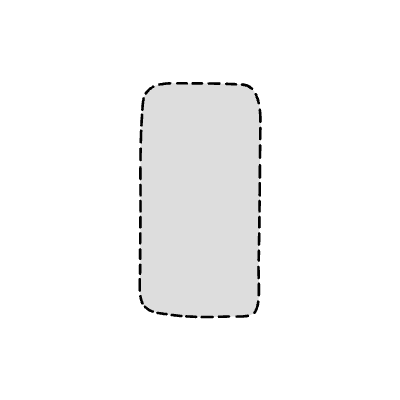 Chat Bubble Vertical Small Plain Dash Filled Element from Variable Scribbles Set