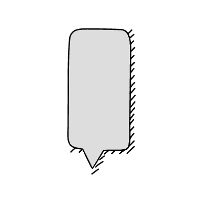 Chat Bubble Vertical Small Point Shadow Filled Element from Variable Scribbles Set
