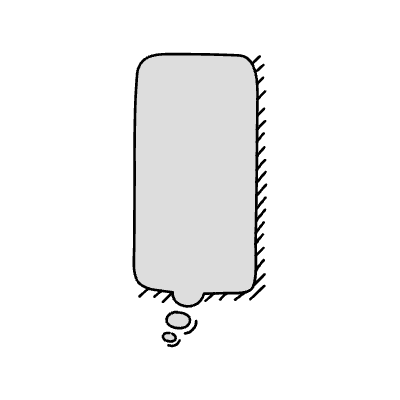 Chat Bubble Vertical Small Thought Shadow Filled Element from Variable Scribbles Set