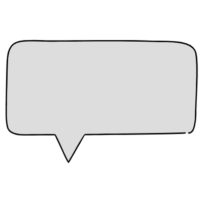 Filled Chat Bubble Horizontal Point Element from Variable Scribbles Set
