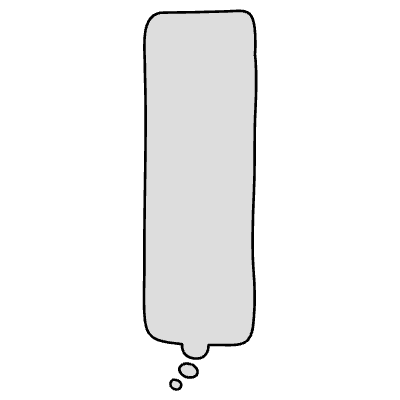 Filled Chat Bubble Vertical Thought Element from Variable Scribbles Set