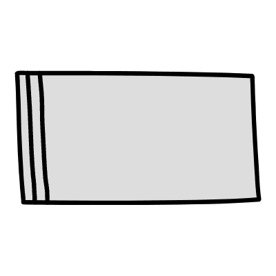 Filled Rectangle Left 1 Element from Variable Scribbles Set