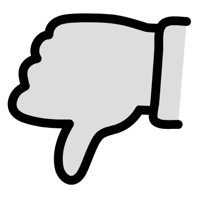 Filled Dislike Thumb Down Element from Variable Scribbles Set