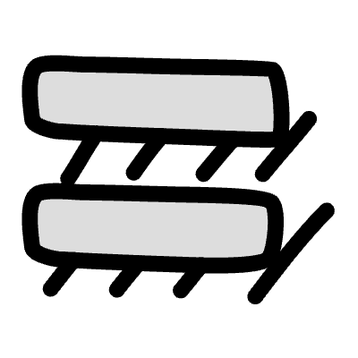 Filled Equal Shadow Element from Variable Scribbles Set
