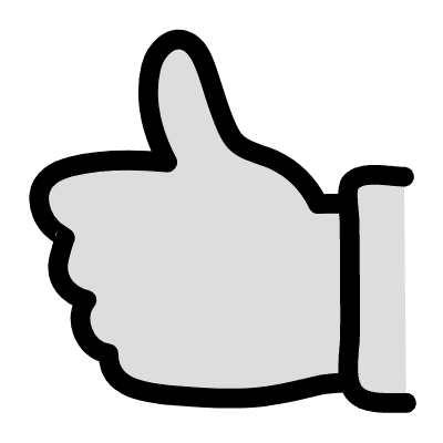 Filled Like Thumb Up Element from Variable Scribbles Set