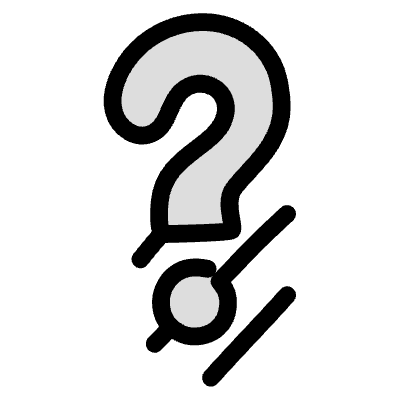 Filled Question Shadow Element from Variable Scribbles Set