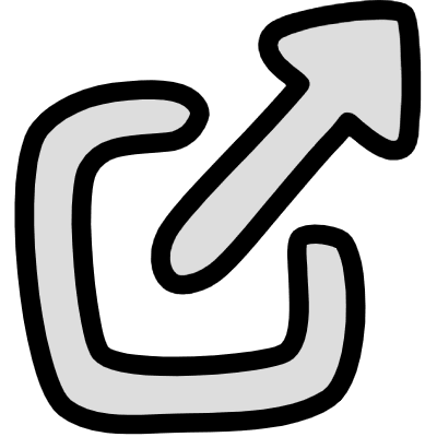Filleds External Link Element from Variable Scribbles Set
