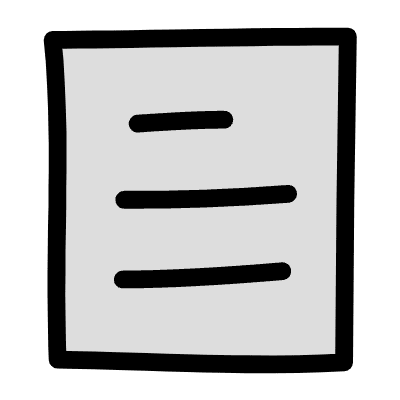 Filleds Note Document Element from Variable Scribbles Set