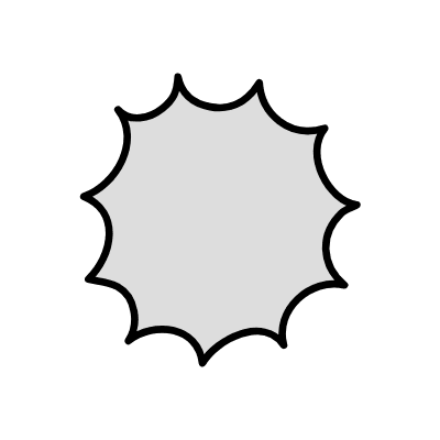 Filled Flash Element from Variable Scribbles Set