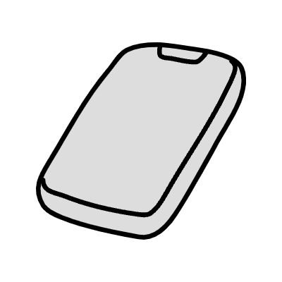 Filled Mobile Phone Element from Variable Scribbles Set