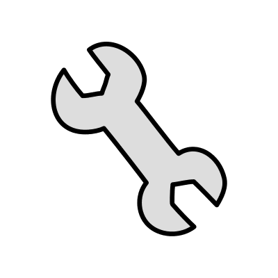 Filled Tools Double Wrench Element from Variable Scribbles Set