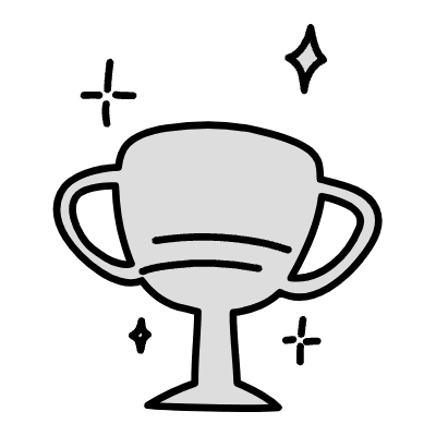 Filled Trophy Element from Variable Scribbles Set