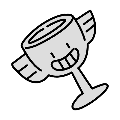 Filled Wing Smiley Trophy Element from Variable Scribbles Set