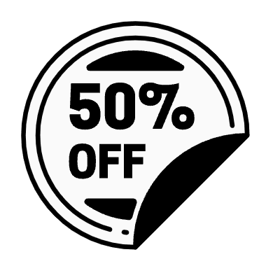 50 Percent Off Sticker Element from Vector Badges Set