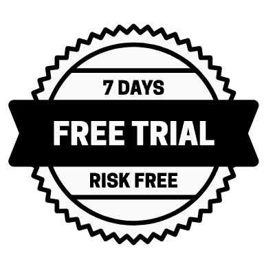 Free Trial Emblem Element from Vector Badges Set