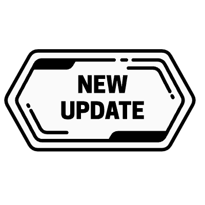 New Update Tag Element from Vector Badges Set