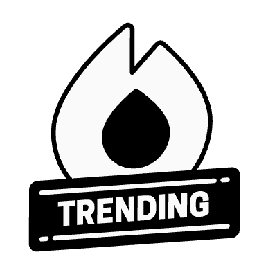 Trending Fire Sticker Element from Vector Badges Set