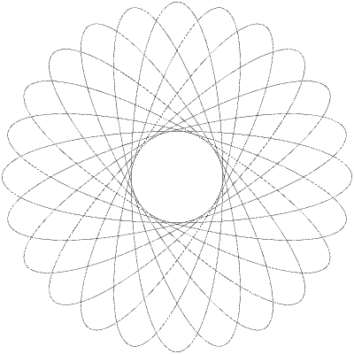 Spirograph 1 Element from 3D Motifs (Wireframe) Set