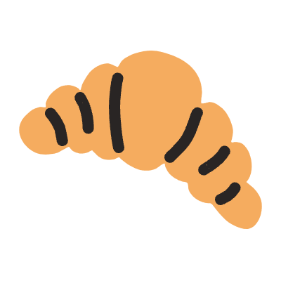 Croissant Element from Fun Stickers Set