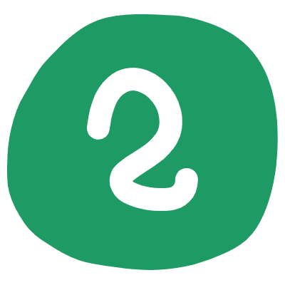 Number 2 1 Element from Fun Stickers Set