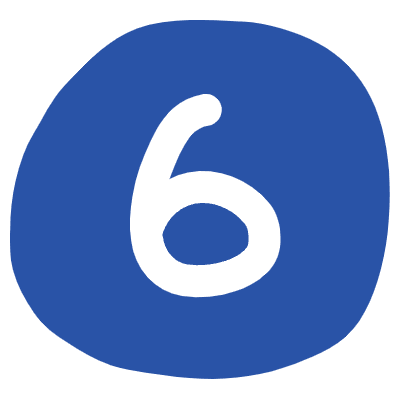 Number 6 1 Element from Fun Stickers Set