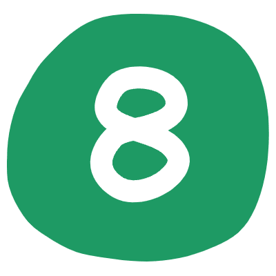 Number 8 1 Element from Fun Stickers Set