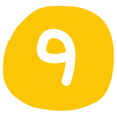 Number 9 1 Element from Fun Stickers Set