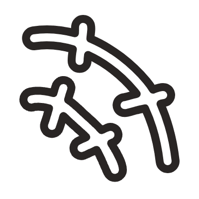Abstract 11 Element Sticker Sticky Abstract Black White Element from Fun Stickers Set