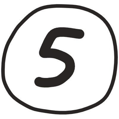 Number 5 1 Element from Fun Stickers Set