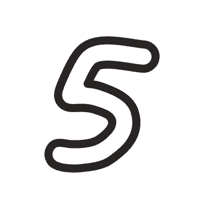 Number 5 2 Element from Fun Stickers Set