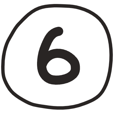 Number 6 1 Element from Fun Stickers Set
