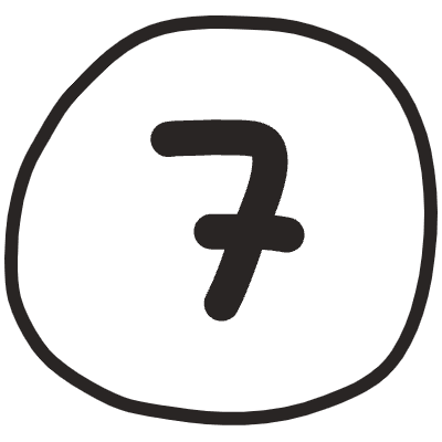 Number 7 1 Element from Fun Stickers Set