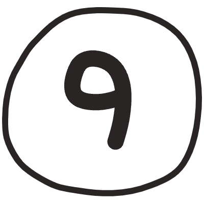 Number 9 1 Element from Fun Stickers Set