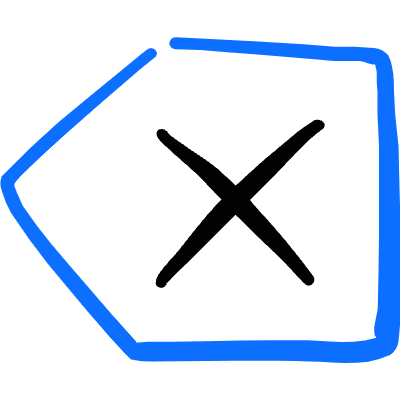 Arrow Left X Icon from Freehand Duotone Set