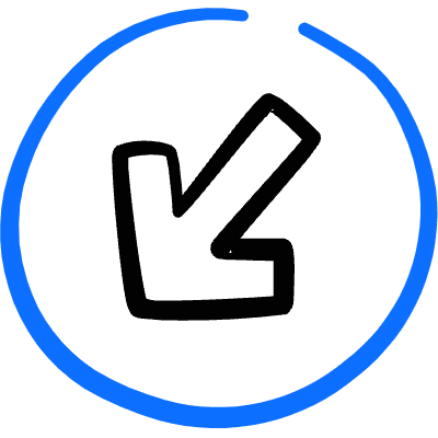 Arrow Thick Circle Bottom Left Corner 1 Icon from Freehand Duotone Set