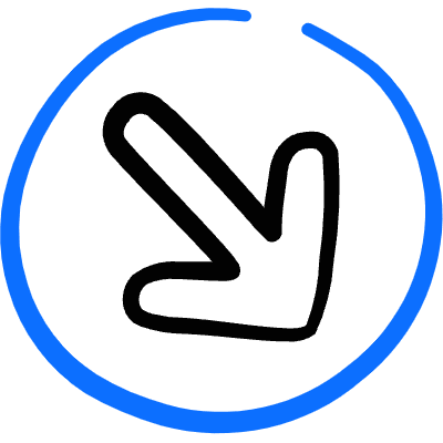 Arrow Thick Circle Bottom Right Corner 2 Icon from Freehand Duotone Set