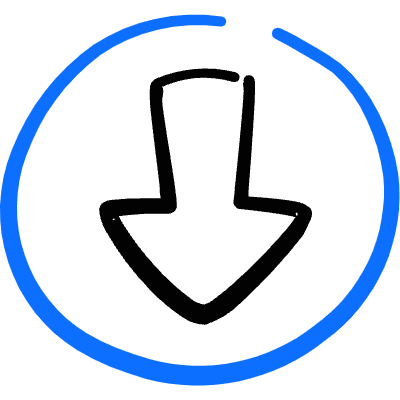 Arrow Thick Circle Down Icon from Freehand Duotone Set