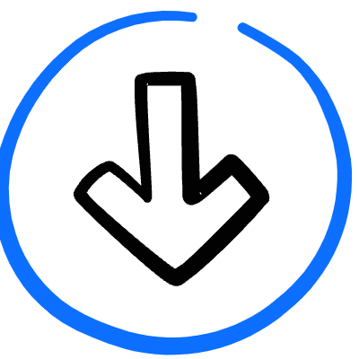 Arrow Thick Circle Down 2 Icon from Freehand Duotone Set