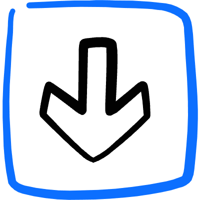 Arrow Thick Down 4 Icon from Freehand Duotone Set